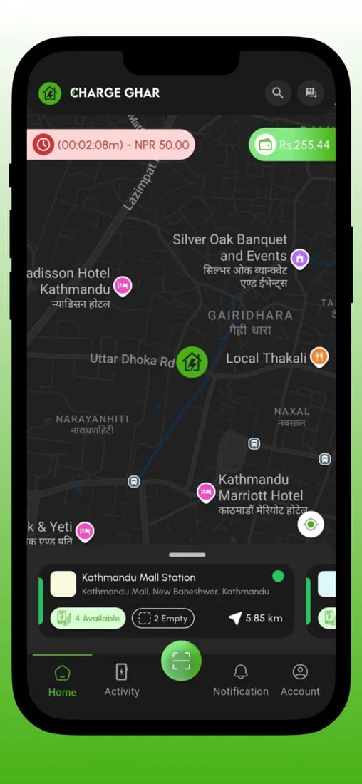 ChargeGhar app screen