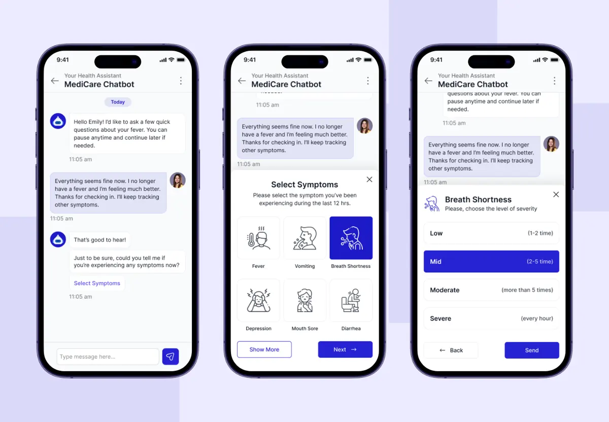 Healthcare Chatbot interface