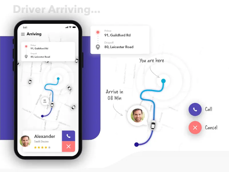 Taxi booking app