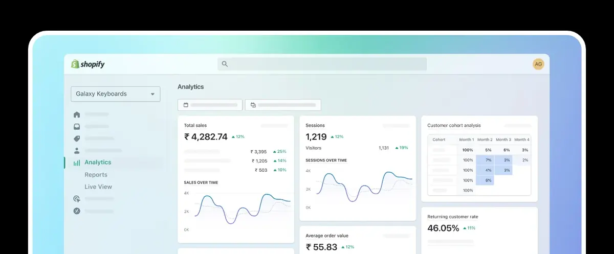 shopify dashboard