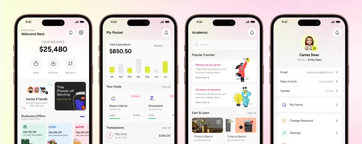 Teen Personal Banking Platform Design