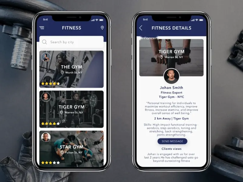 fitness mobile app Inflancer