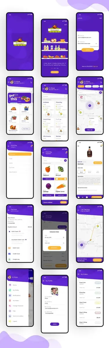 app screens groceeri scaled