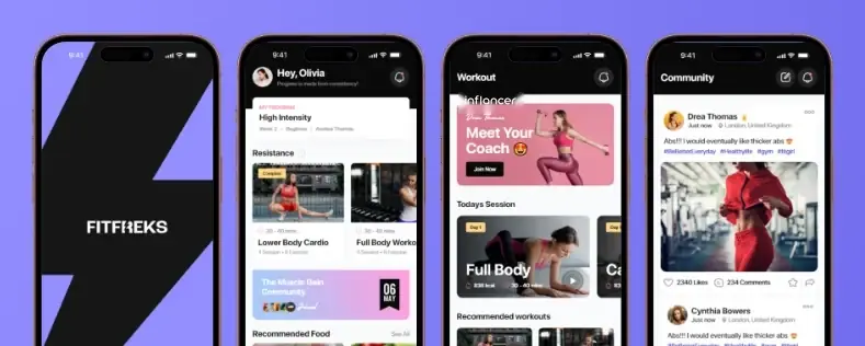 FitFreks A Logo Branding App Design Inflancer