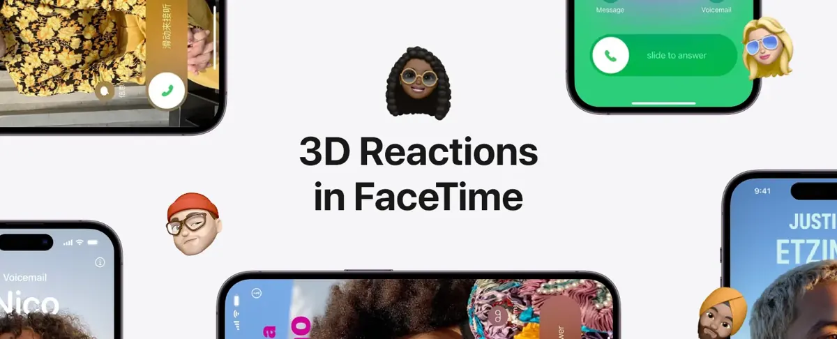 3D Reactions in FaceTime iOS 17 feature3D Reactions in FaceTime iOS 17 feature