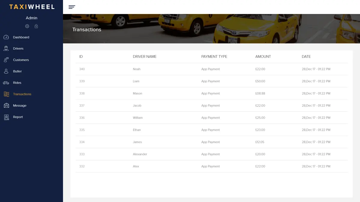 taxi-admin-transactions
