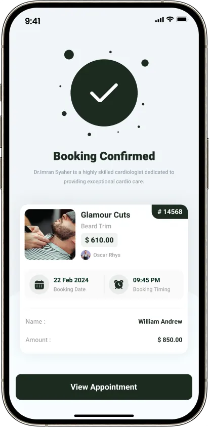 Multi Salon booking confirmed