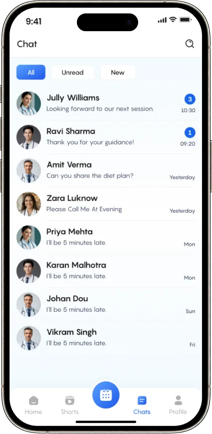 Bookento in-app chat with service providers