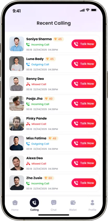 Listener call history