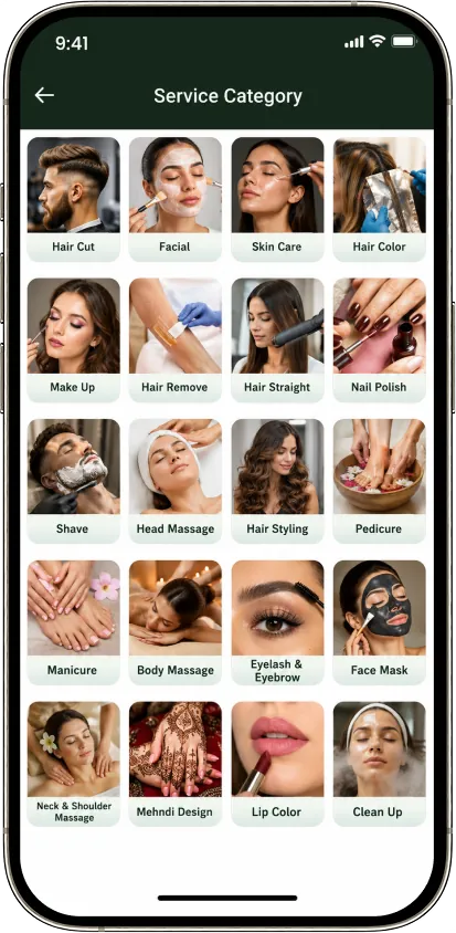Multi Salon service categories