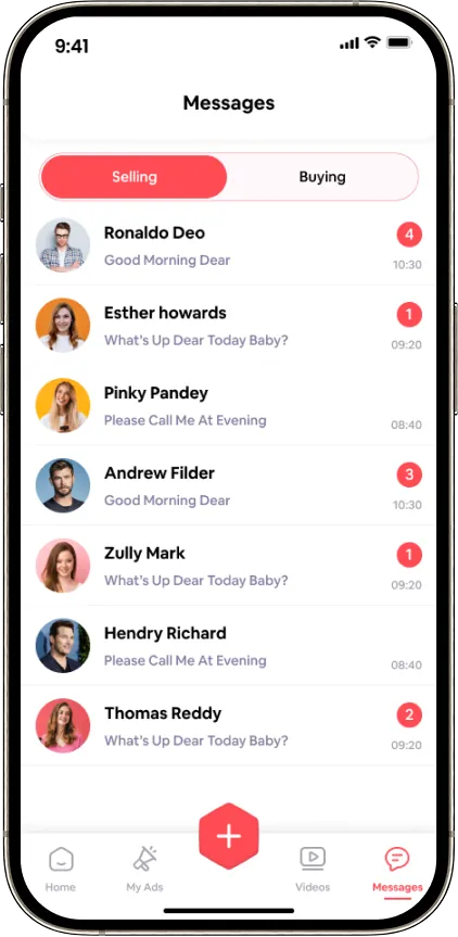 Listify messages inbox