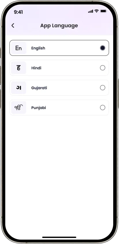 App language settings