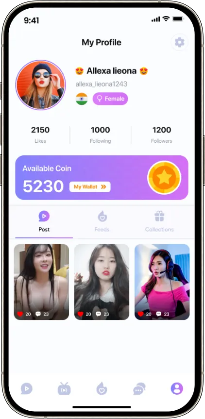 Shortie user profile page with verification badge