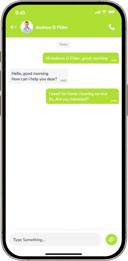 Handy expert chat screen