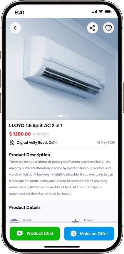 Listify product detail page